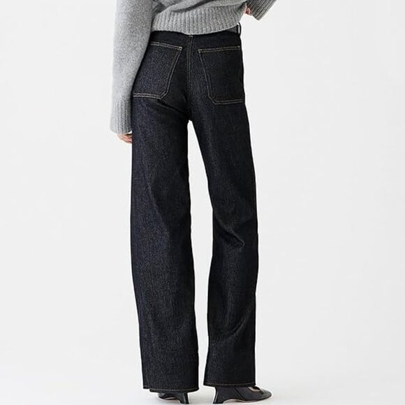 Women's "Oprah's Favorite" Tummy Control Sailor Wide Leg Denim Pants Size XL - Picture 4 of 5